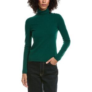 Incashmere Womens Turtleneck Cashmere Sweater, Green